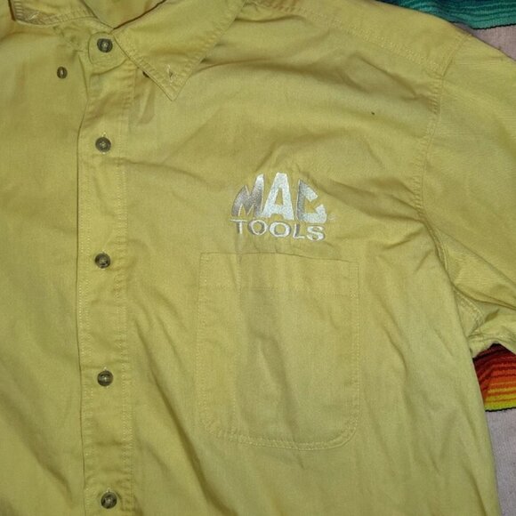 Doc & Amelia Select Long Sleeve XL Light Yellow Button Front Shirt MAC Tools. - Picture 2 of 8